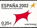 Spain - 2002 - Europe - C.E.P.T - 0,25 â‚¬ - Red - España, Europe - Edifil 3865 - Leather Bull - 0